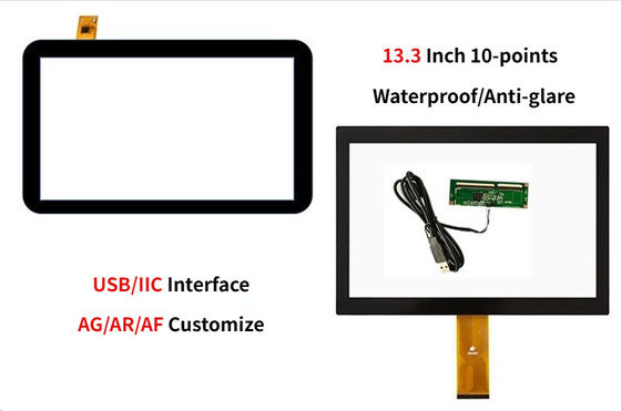 13.3'' Industrial Multi Touch Screen Panel с интерфейсом USB и IIC с структурой G+G