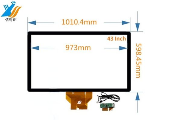43 дюймовый 10-точечный емкостный сенсорный экран Дисплей USB Интерфейс G + G Структура